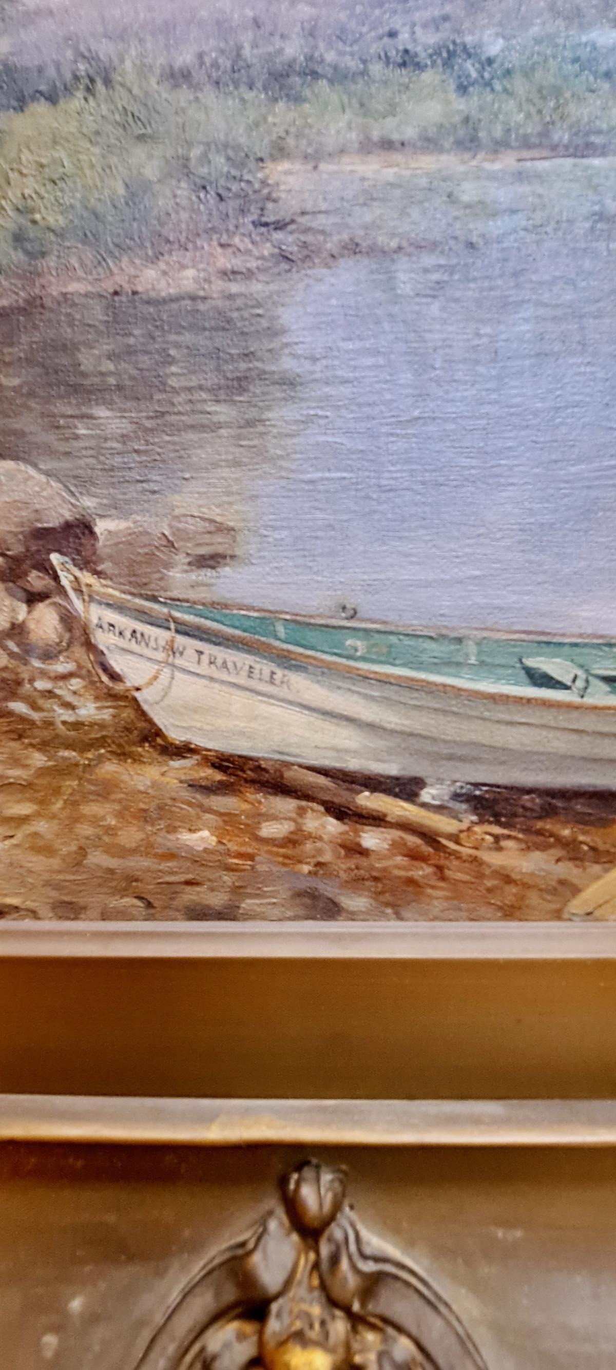 It seems that Stearns Landing on Kezar Pond in Lowell (today Fryeburg), Maine has passed into history. But how lovely it was on that silvery overcast day in 1907 when the little Arkansas Traveler dinghy pushed up on the pond’s sandy shore.