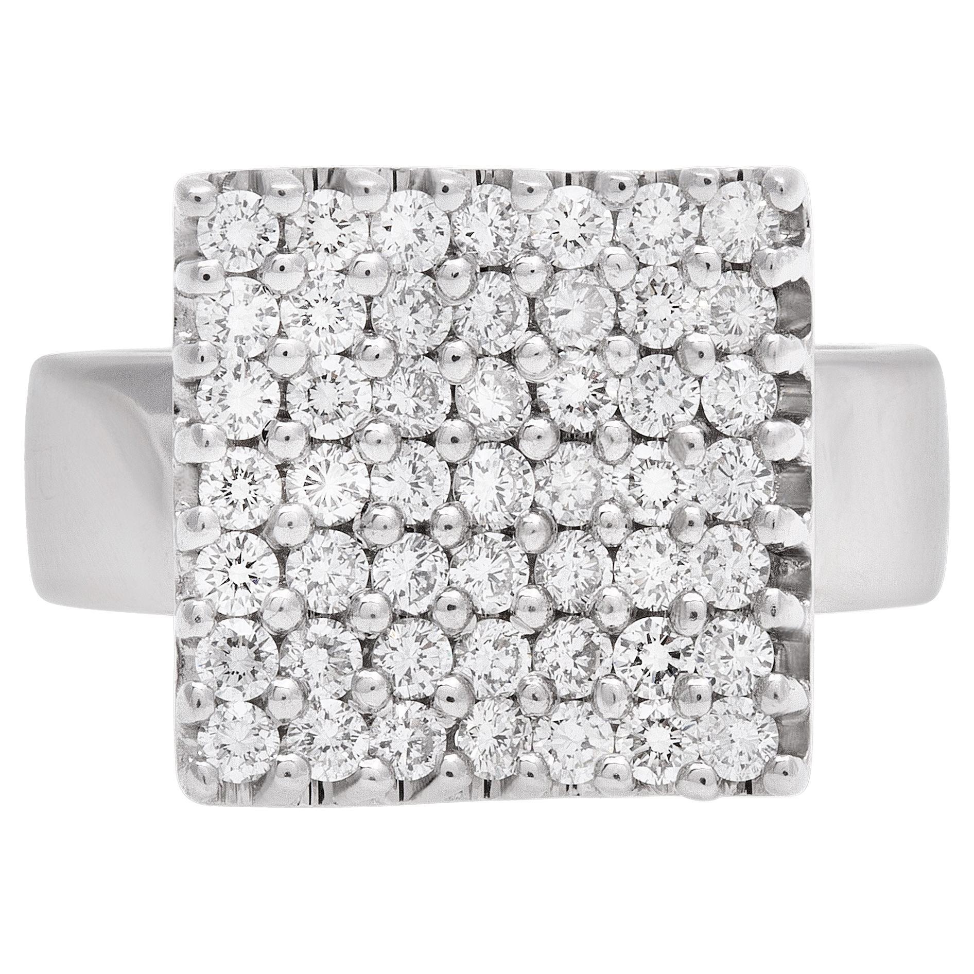 DD Davite & Delucchi Gioielli Diamond Ring with over 1.20 Cts in 18k White Gold For Sale