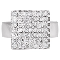 Vintage DD Davite & Delucchi Gioielli Diamond Ring with over 1.20 Cts in 18k White Gold