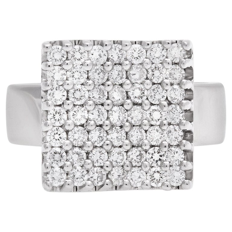 DD Davite and Delucchi Gioielli Diamond Ring with over 1.20 Cts in 18k  White Gold For Sale at 1stDibs
