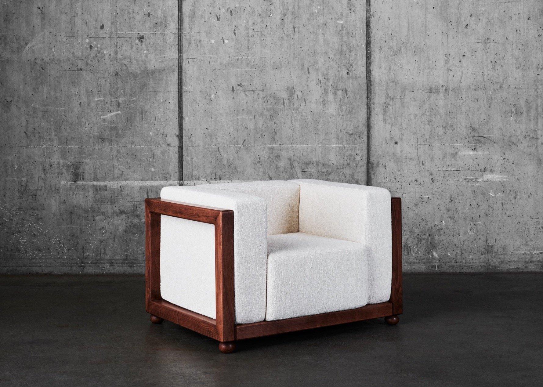 DD Frame lounge chair is a continuation of the DD Frame Sofa 3-Seater with the same expression. The DD Frame Lounge chair is made by hand in Bosnia and Herzegovina by skilled craftsmen. The frame is made of solid beech stained in a dark tone to