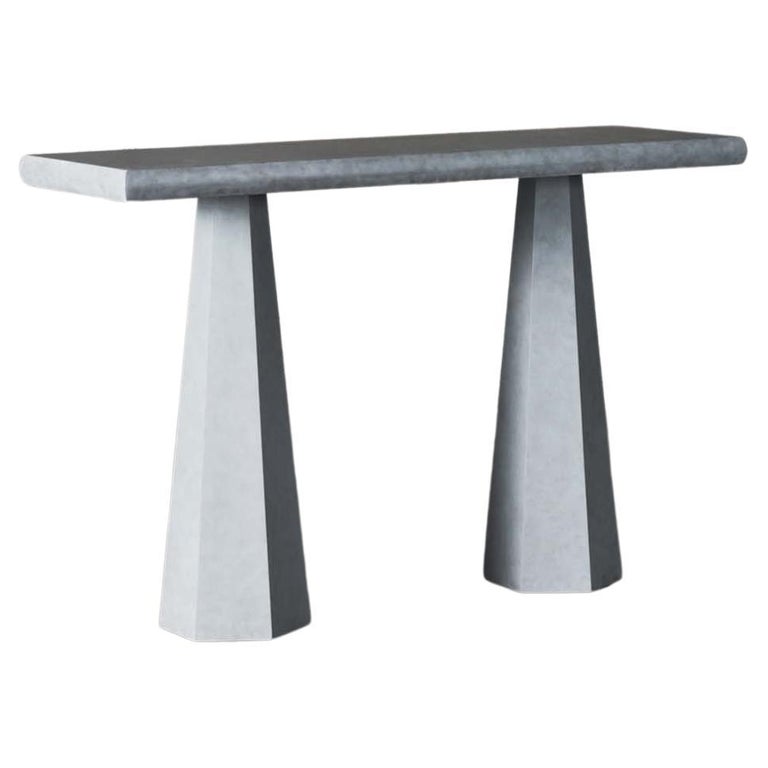 Modern Hexagon shaped Console Table Grey For Sale