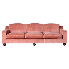 3-seat "Lola" Sofa Vintage Pink Velvet