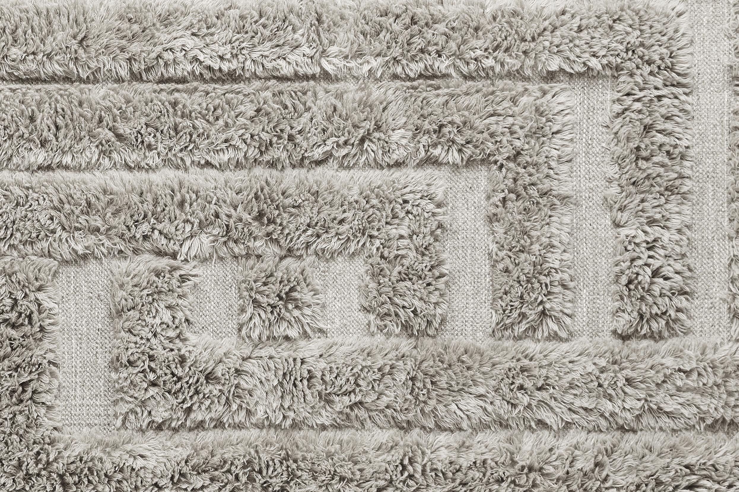 Indien Tapis en laine du Labyrinthe gris épais tissé à la main, grand format en vente
