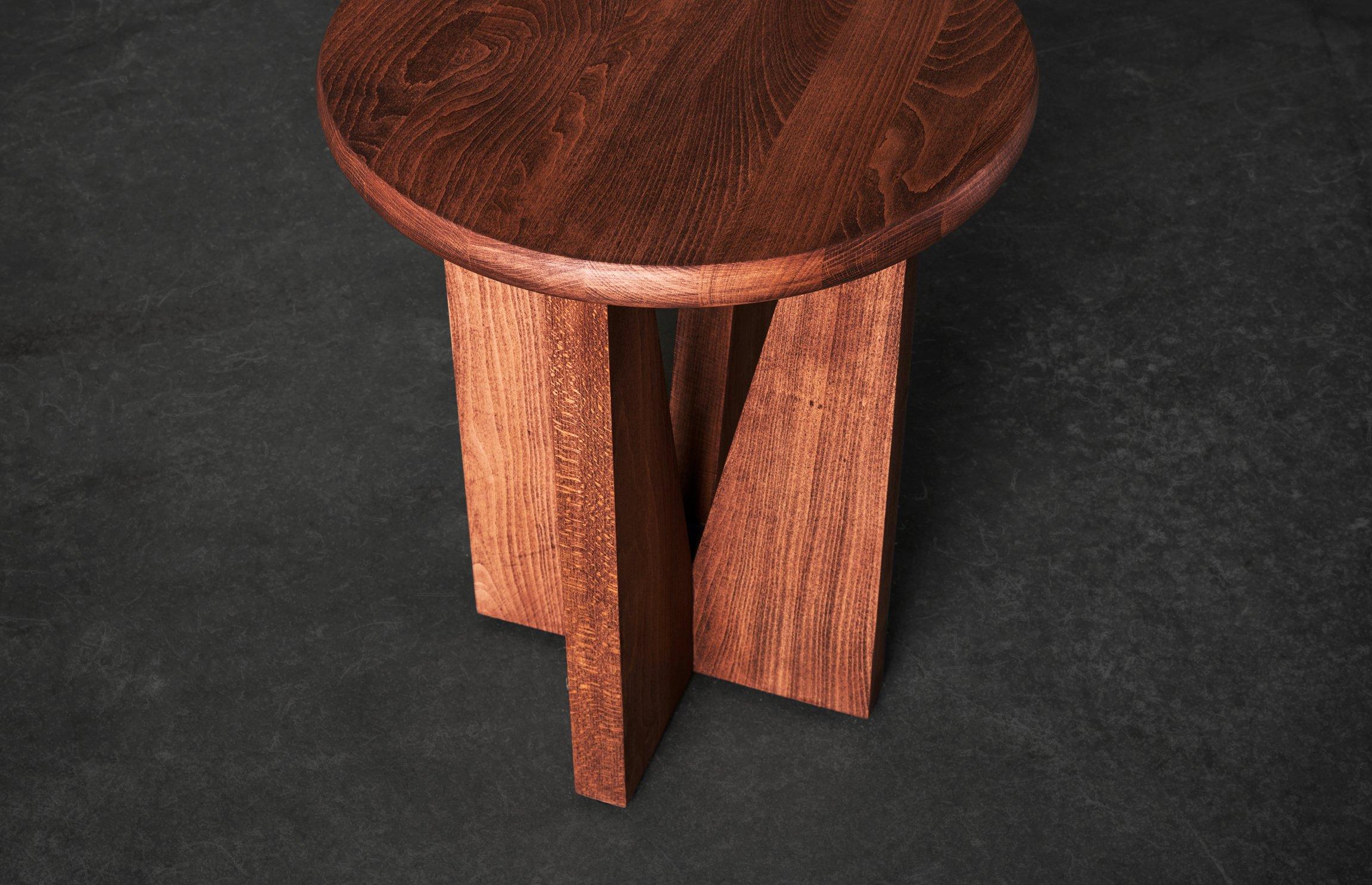 beech wood side table