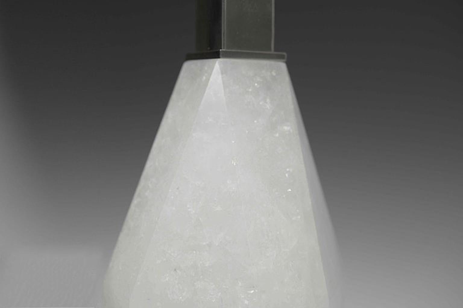 XXIe siècle et contemporain Lampes en cristal de roche DDN par Phoenix en vente