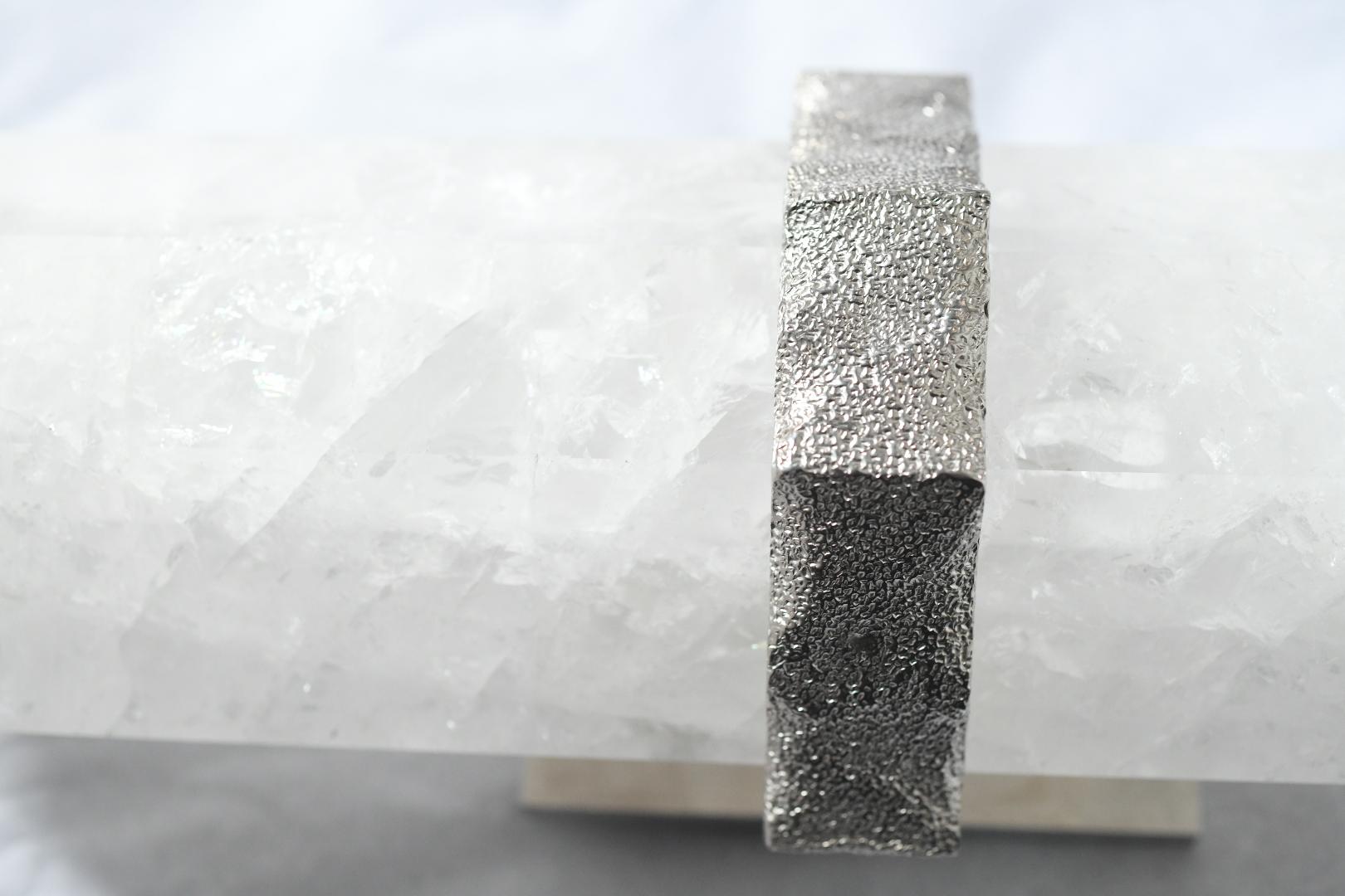 Contemporary DDN Rock Crystal Quartz Wall Sconces