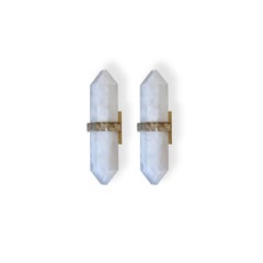 Group Of Three DDN Rock Crystal Sconces by Phoenix