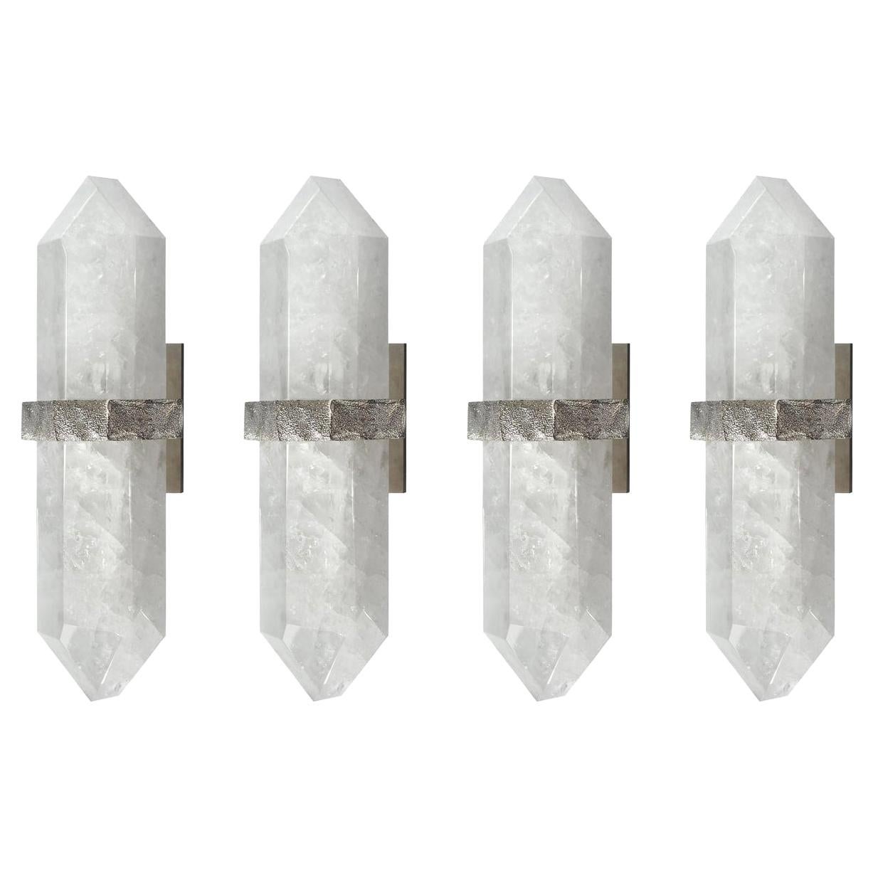 Group of Four DDN Rock Crystal Sconces by Phoenix
