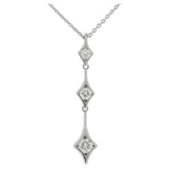 De Beers 0,35 Karat Diamant-Halskette mit Anhänger