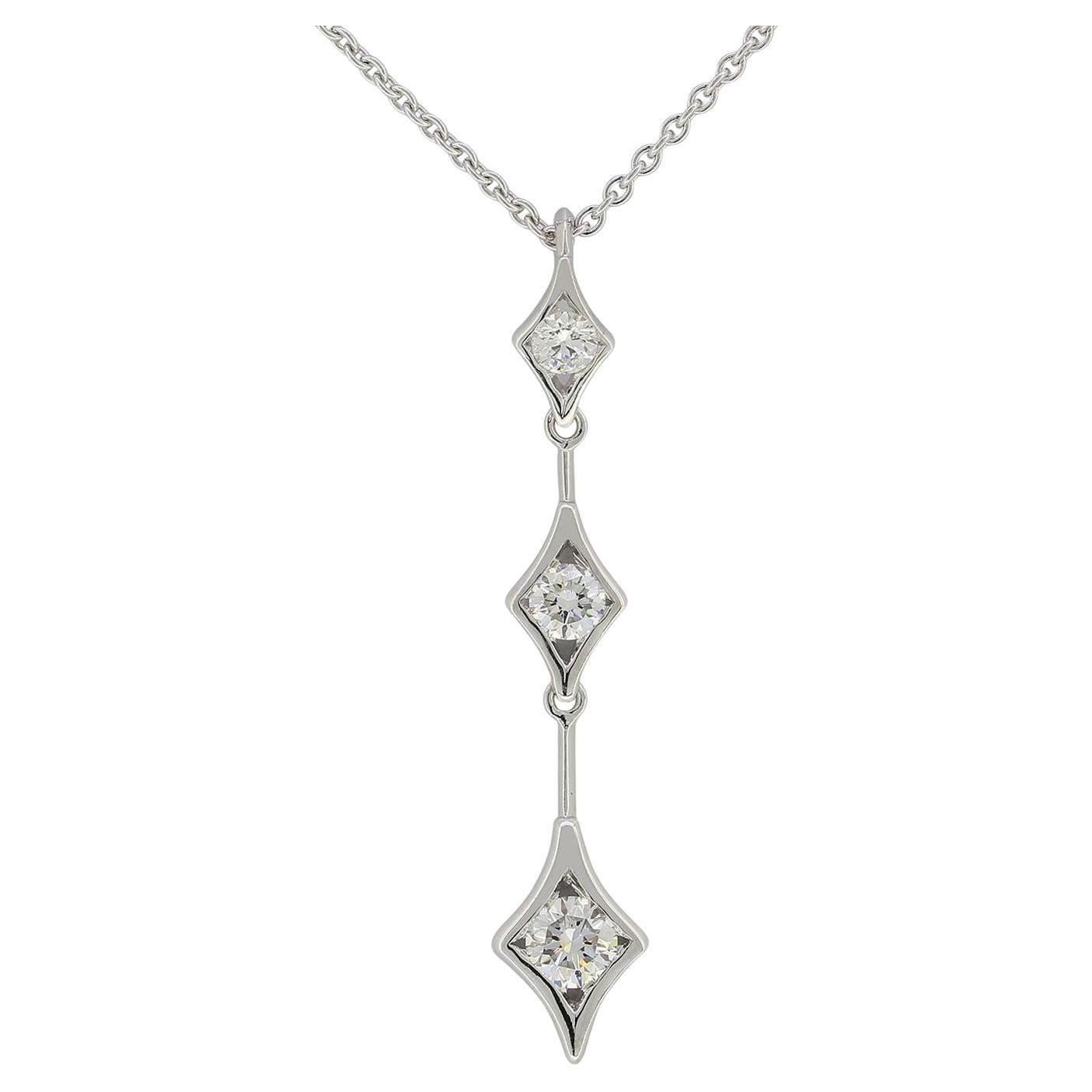 Collana con diamante De Beers da 0,35 carati