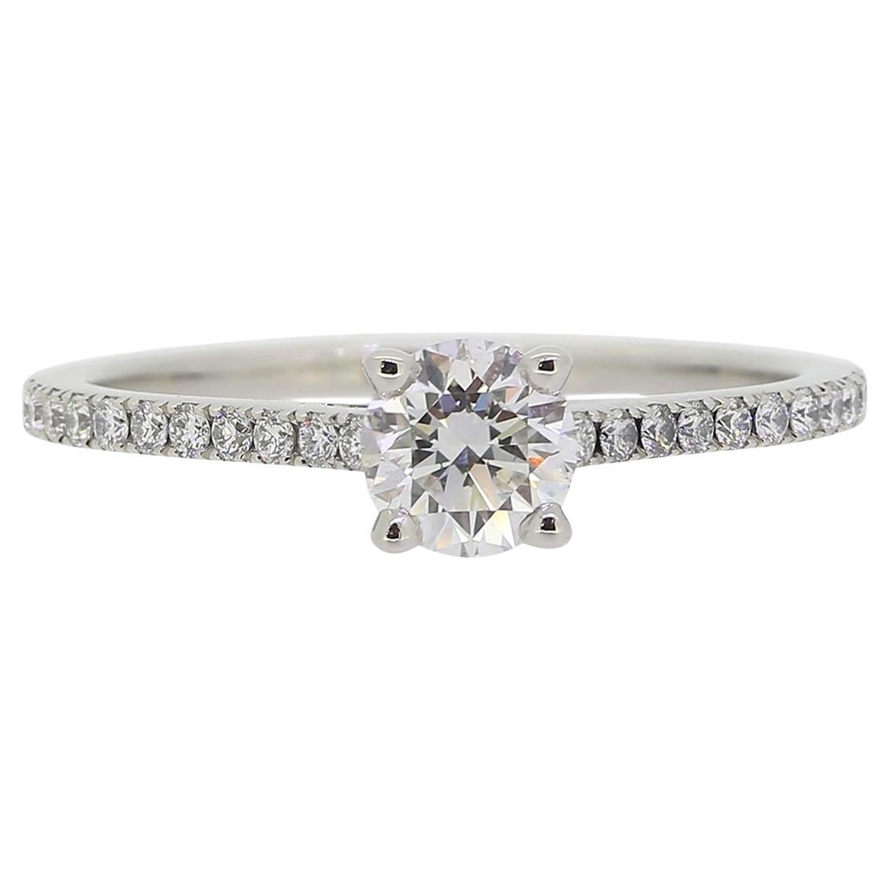 De Beers 0.35 Carat Diamond Solitaire Engagement Ring