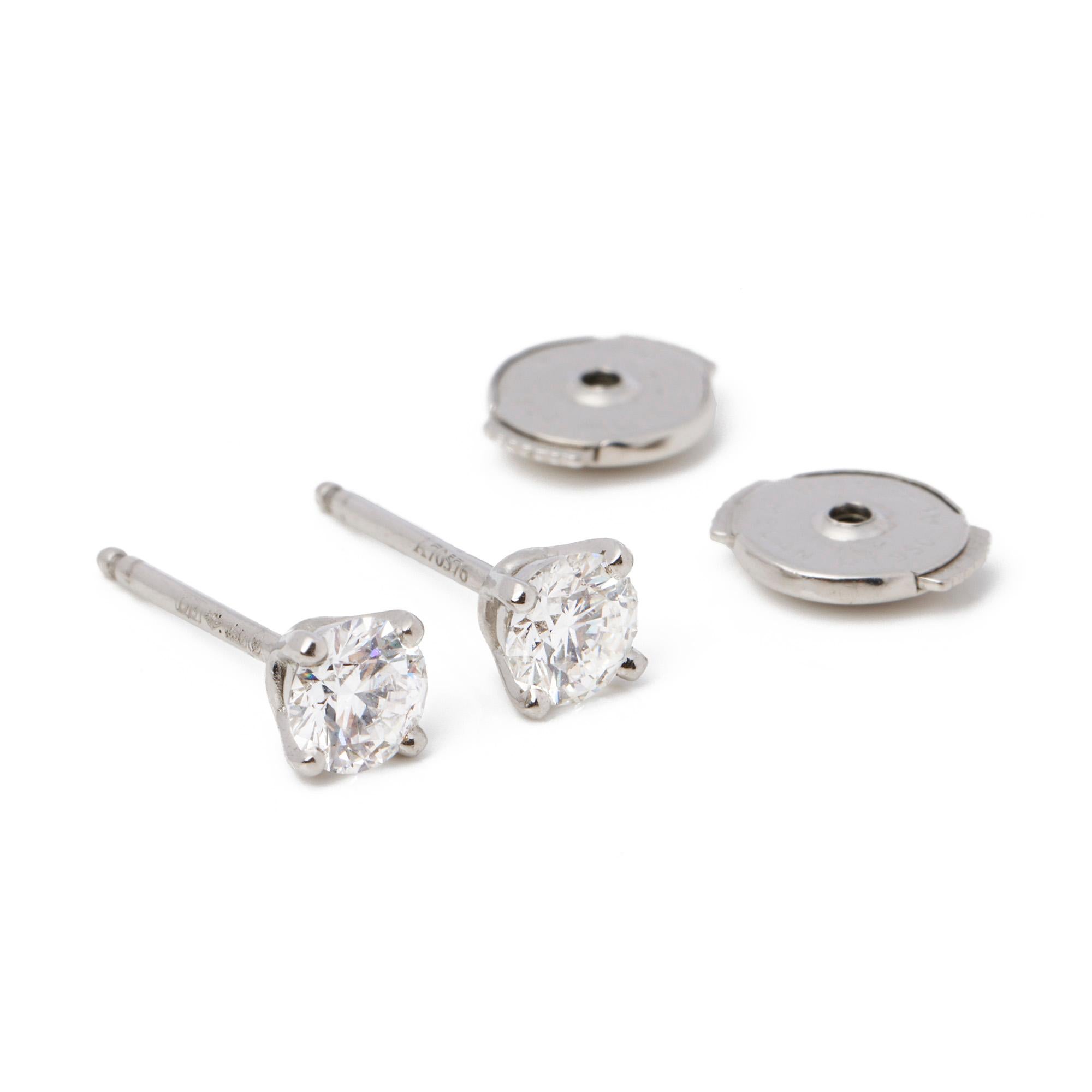 De Beers 0.40ct Diamond Stud Earrings 1