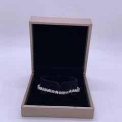 De Beers Bracelet en or blanc 18K avec cœur et lignes de diamants