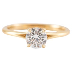 De Beers 18K Yellow Gold Classic Round Brilliant Solitaire Engagement Ring
