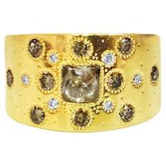 De Beers, Ring aus 18 Karat Gelbgold mit Rohdiamant.