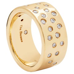 De Beers 9 mm breiter Diamant-Ring mit breitem Band 