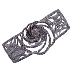 De Beers Aria “Dance of Light” Swirl Bracelet  0.7ct Diamonds in White Gold