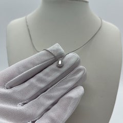 De Beers Aura 18K White Gold Pear-Shaped Diamond Halo Pendant Necklace
