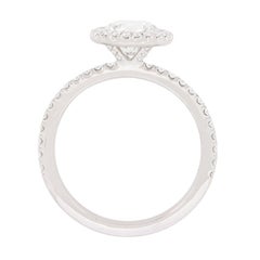 De Beers Aura Diamond Solitaire Halo Ring