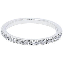 De Beers Classic Diamond Full Pave Band Ring 0.60 Carat in Platinum with Papers