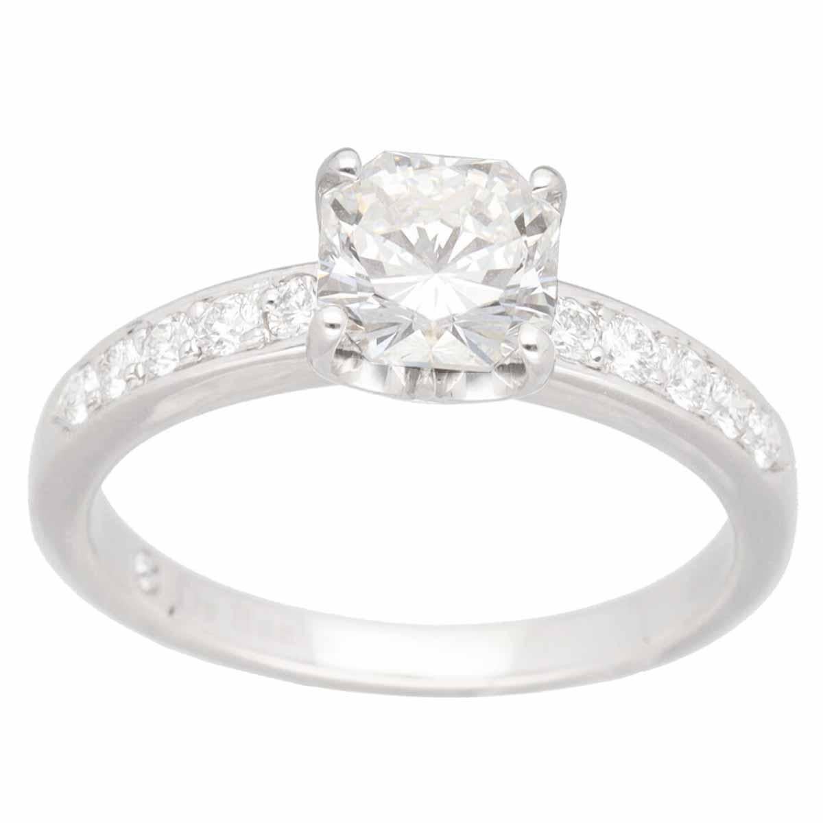 Anillo De Beers Clásico Solitario 1,00 ct Diamante F-VVS1 Platino US 5.5 Corte redondo en venta