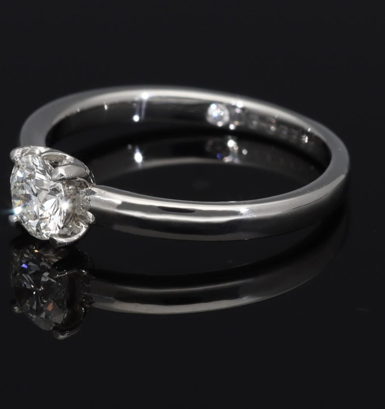 De Beers Classic Solitaire Diamond 0.32ct I-IF-Ex Anello in platino US 3 1/2 in vendita 4