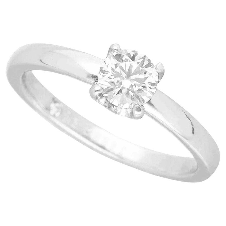 De Beers Classic Solitaire Diamond I-IF-Ex Platinum Ring US