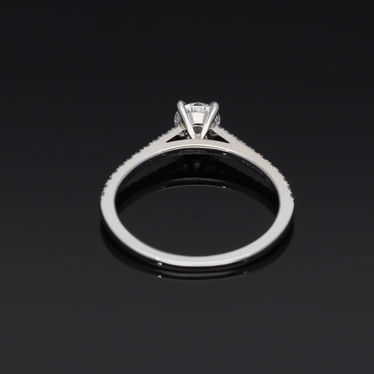 De Beers DB Classic Pave Solitär Diamant 0,40ct G-VS1-3Ex Platinring im Angebot 4