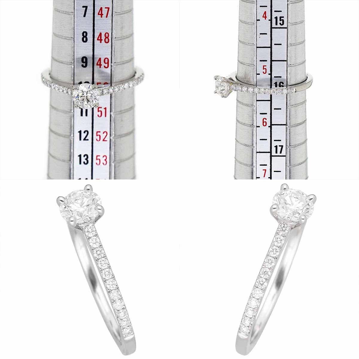 De Beers DB Classic Pave Solitär Diamant 0,40ct G-VS1-3Ex Platinring im Zustand „Gut“ im Angebot in Tokyo, JP