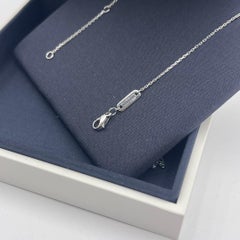 De Beers Dewdrop Chain & Classic Eternity Line 18K White Gold Necklace
