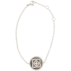 Bracciale con diamanti e madreperla nera De Beers - Loto incantato in oro 18 carati
