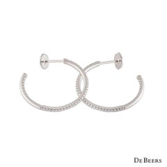De Beers Diamond Hoop Earrings