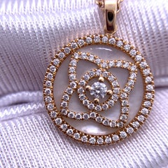 De Beers Enchanted Lotus 18K Rose Gold Diamond and Mother of Pearl Pendant Neckl
