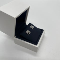 De Beers Enchanted Lotus 18K White Gold Diamond Stud Earrings