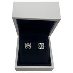 De Beers Enchanted Lotus 18K White Gold Diamond Stud Earrings