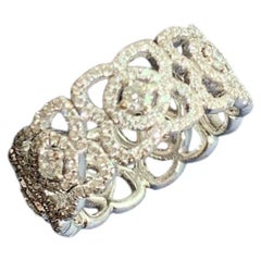 De Beers Enchanted Lotus Full Diamond Ring, 18K White Gold, Size 51