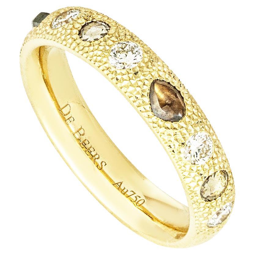 De Beers Gold Talisman Rough Diamond Ring 0.52ct Size 48 R102230 For Sale
