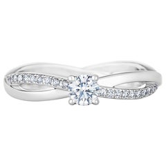 De Beers Inspired Twisted Diamond Engagement Ring