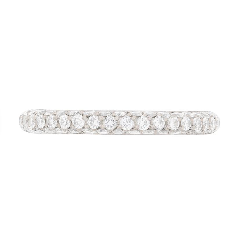 De Beers Pave Set Diamond Full Eternity Ring In Excellent Condition In London, GB