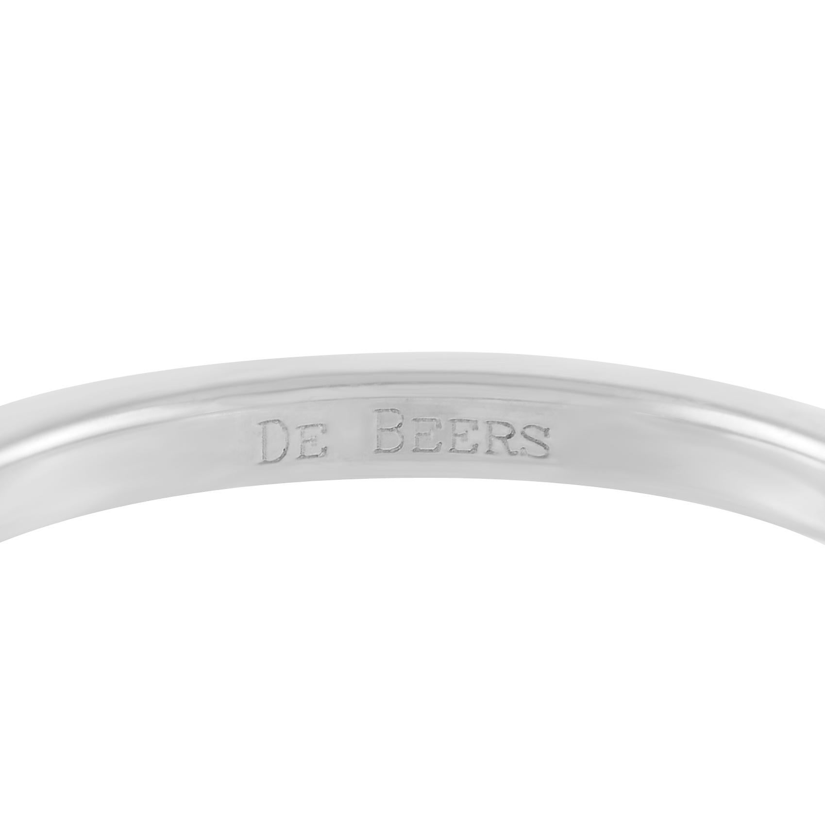 Women's De Beers Platinum 0.35 Ct Diamond Engagement Ring