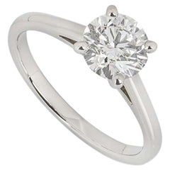 De Beers Platinum Classic Diamond Ring 1.21 Carat D/IF GIA Certified