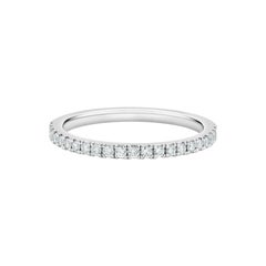 De Beers Diamante di platino 0.20TCW Classico Mezza Eternità Anello Nuziale Papers