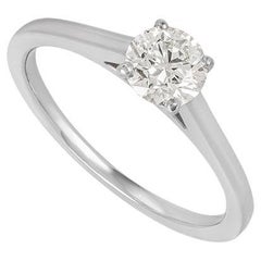 De Beers Platinum Diamond Engagement Ring 0.52 Carat H/VS1