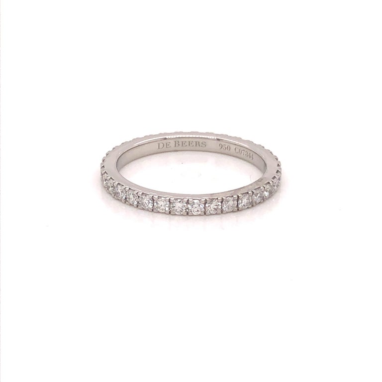 De Beers Platinum Diamond Pave Eternity Band 0.52 Carat ... (768 x 768 Pixel)