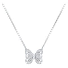 Collana De Beers Portraits of Nature Butterfly in oro bianco 18 carati con pavé di diamanti