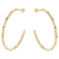 Orecchini a cerchio con talismano in oro rosa De Beers E103360