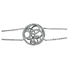 De Beers Sizilien 18K Weißgold Vollpavé Diamantkette Armband