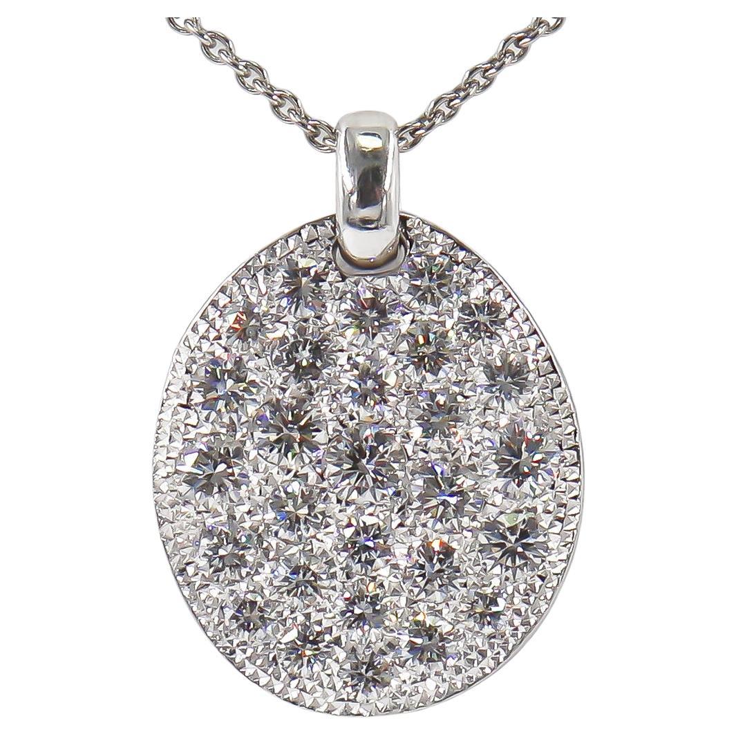 De Beers Talisman Collection Diamond Pendant Necklace = 1.38 Carat Total Weight