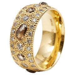 De Beers Talisman Diamonds 18k Yellow Gold Ring Size 52